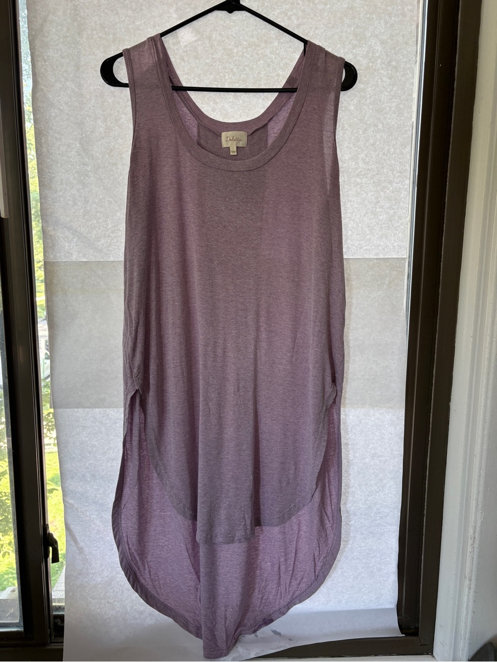 Deletta Brand from Anthropologie Sleeveless Pleat-Front lavender Tank Top